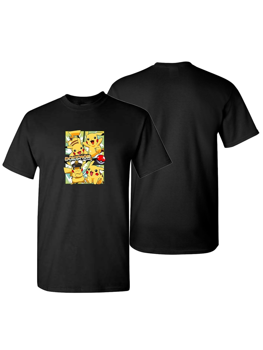 Pokémon Pikachu Cotton T-Shirt Black